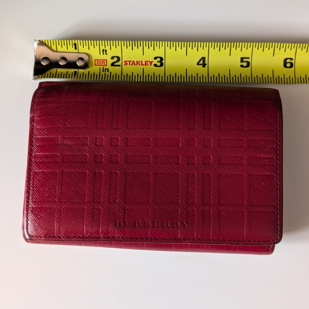 Burberry Red Leather Wallet - Picture 3 of 12